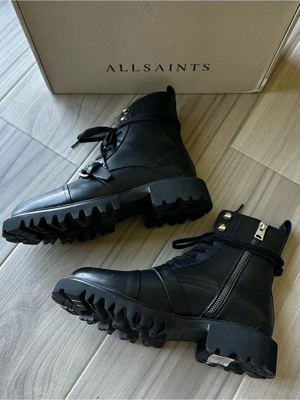 All Saints Black Tori Boots